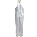 Moda por atacado Workwear Branco Barato Bib Calças para o Trabalhador